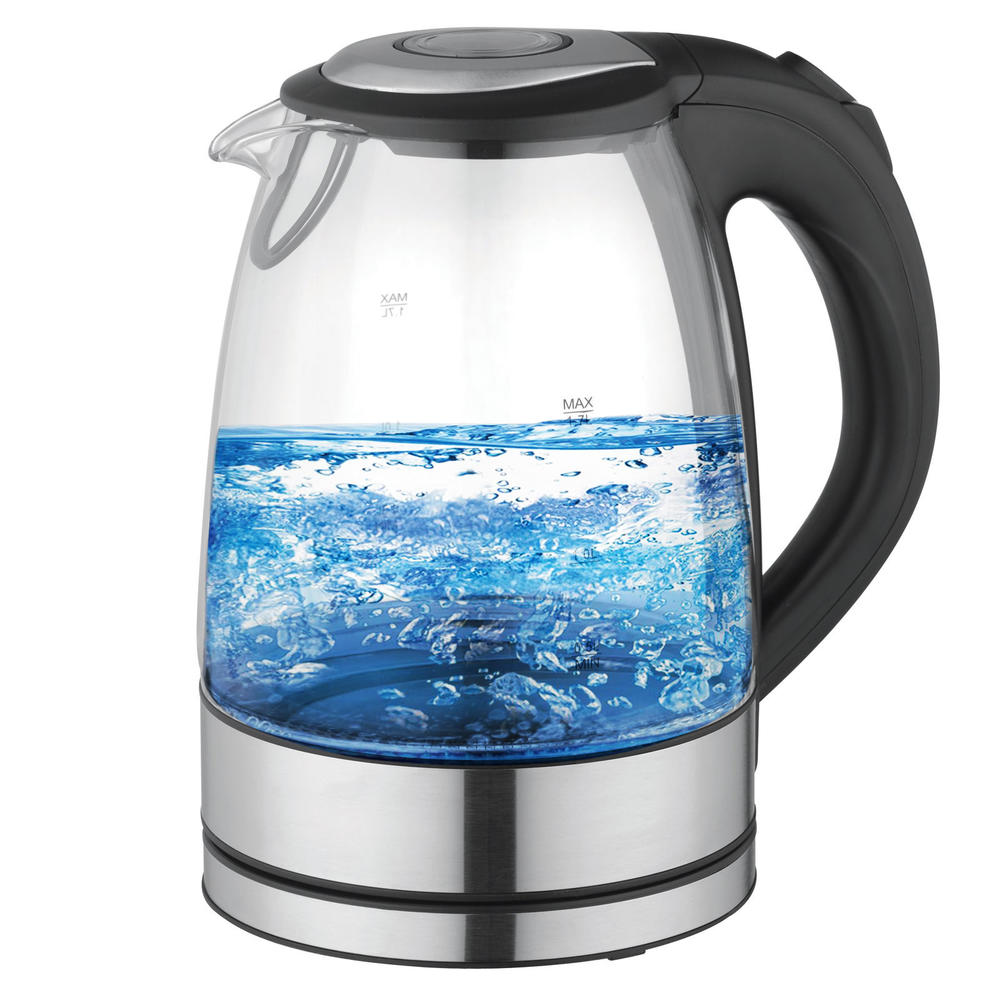 Better Chef 970111570M  1.7 L Cordless Electric Glass and Stainless Steel Tea Kettle