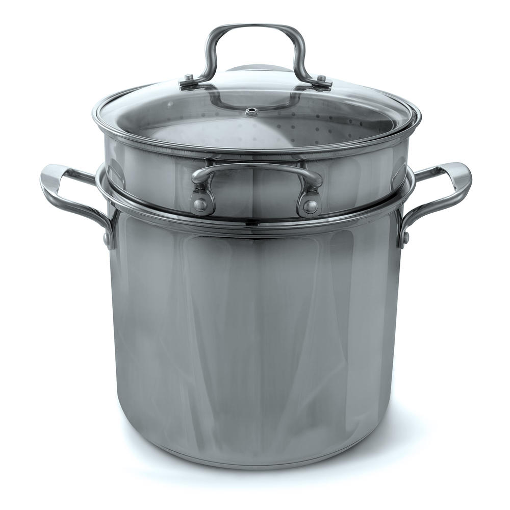 Gibson Home  Mangia 12 Qt 4 Piece Stainless Steel Multi Pasta Pot Set