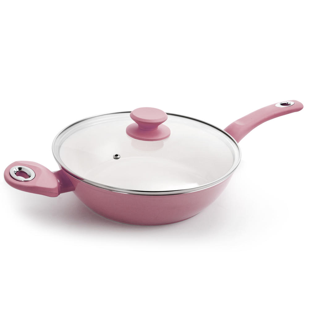 Gibson Home  Plaza Cafe 3.5 Qt Aluminum Saute Pan in Lavender