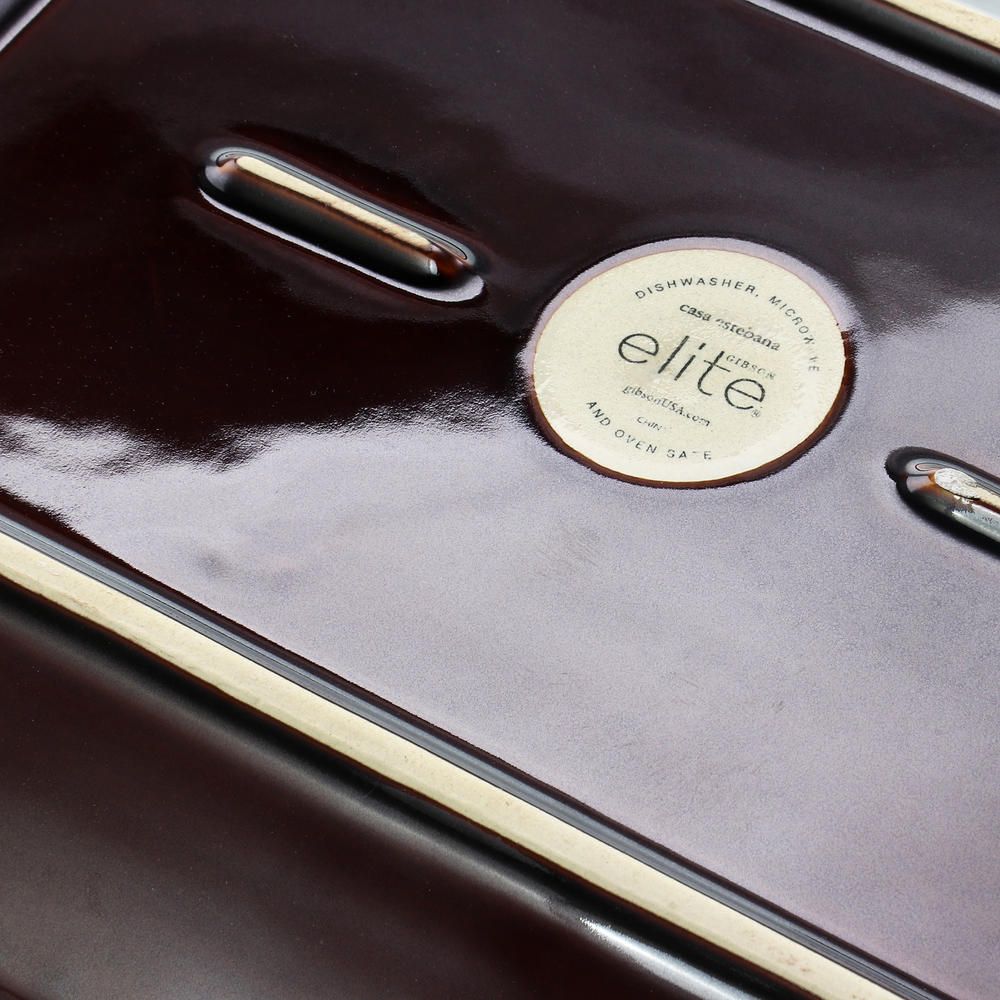 Gibson Elite  Casa Estebana 16 Inch Stoneware Rectangular Serving Platter