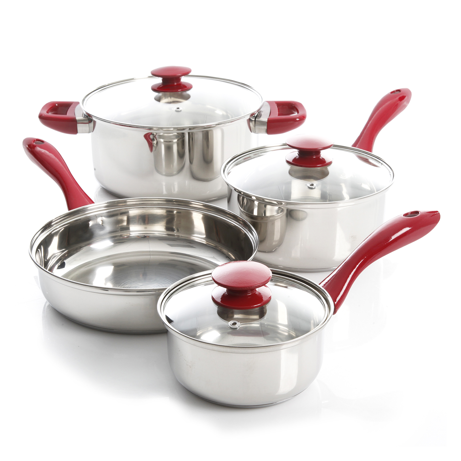 Oster Crawford 7 Piece Stainless Steel Cookware Set 
