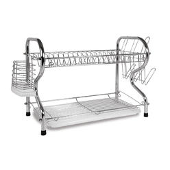Better Chef DR-164-RACK16-CP Better Chef 16&' 2-Level Chrome-Plated R-Shaped Dish Rack - Silver