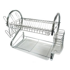 Better Chef DR-224, 22-Inch, Chrome Plated, R-Shaped, Rust-Resistant, 2-Tier Dishrack