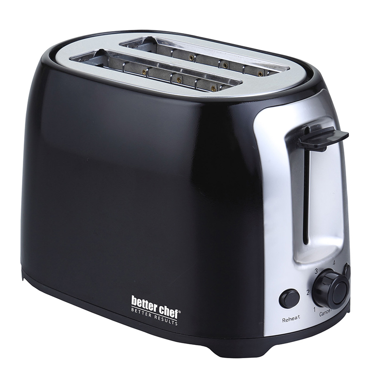 Better Chef 97095026M Cool Touch 2-Slice Toaster with Wide Slots - Black