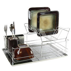 MegaChef mega chef stainless iron shelf dish rack