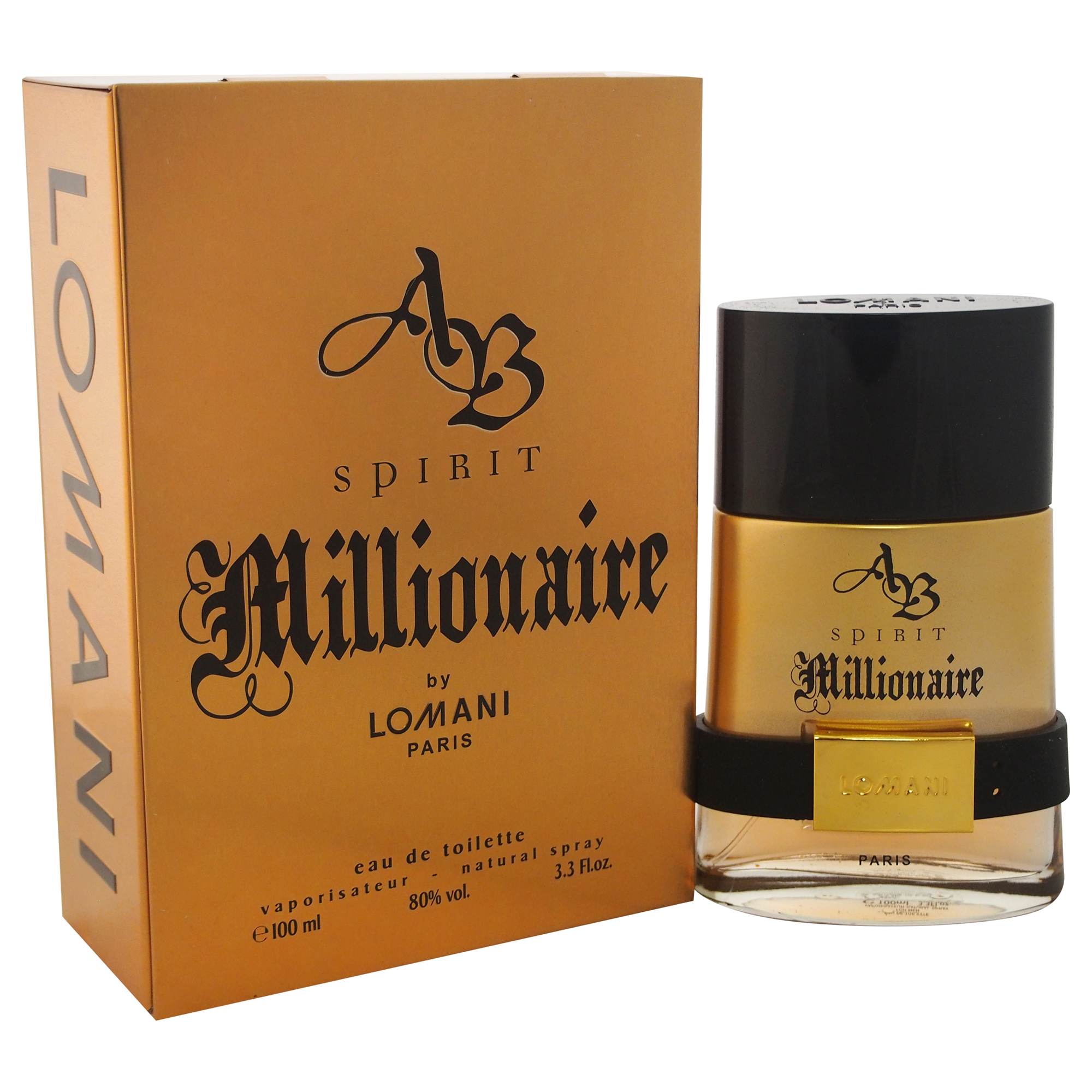 AB SPIRIT MILLIONAIRE by Lomani for Men - 3.3 oz EDT Spray