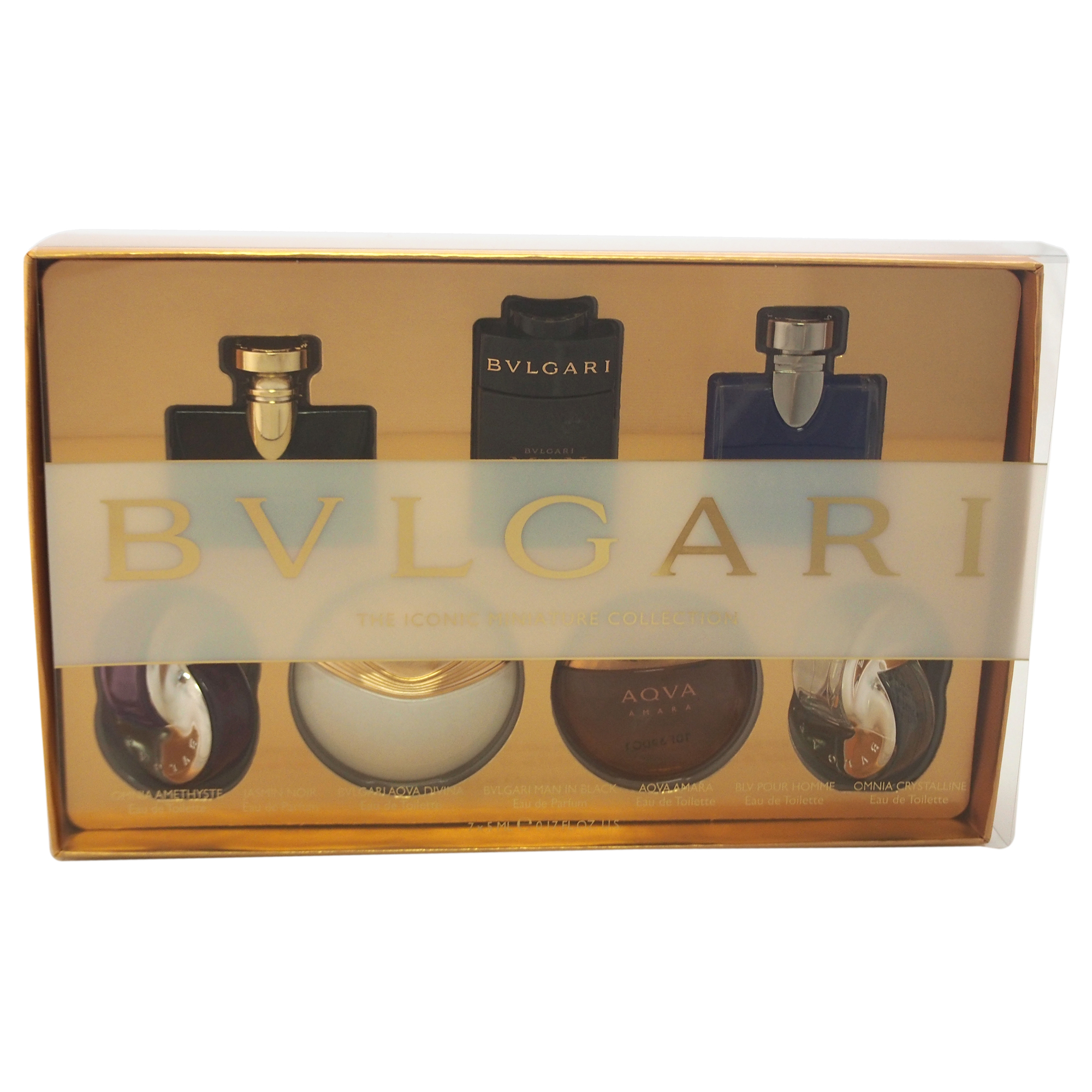 Bvlgari The Iconic Miniature Collection by  for Unisex - 7 Pc Mini Gift Set 0.17ounces