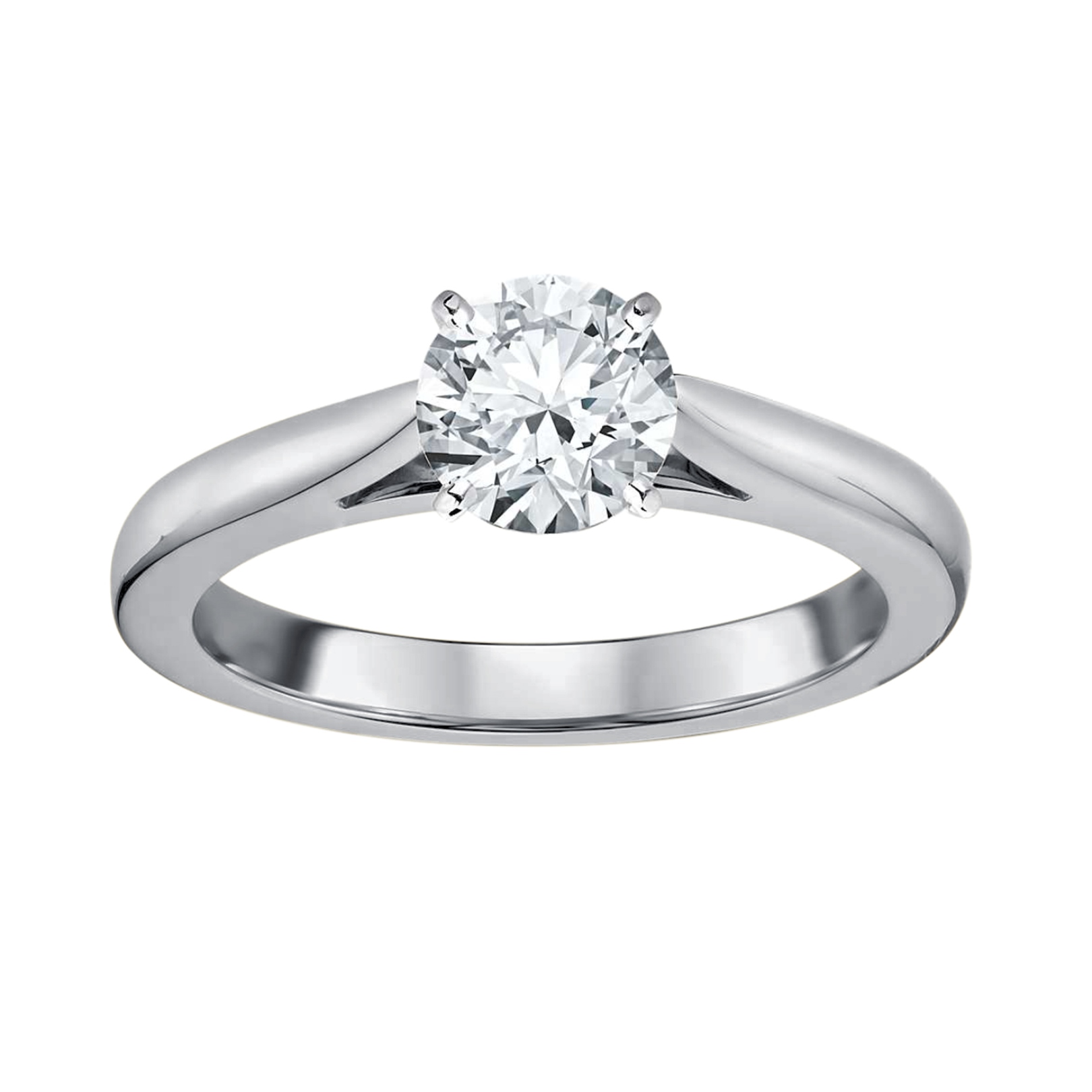 Tradition Diamond 14K White Gold 1 CTTW Certified Diamond Ring - Size 7 Only