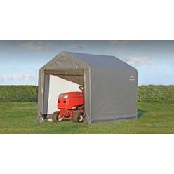 ShelterLogic 6 x 6 Shed-in-a-Box All Season Steel Metal Peak Roof Outdoor Storage Shed with Waterproof Cover and Heavy Duty Reus