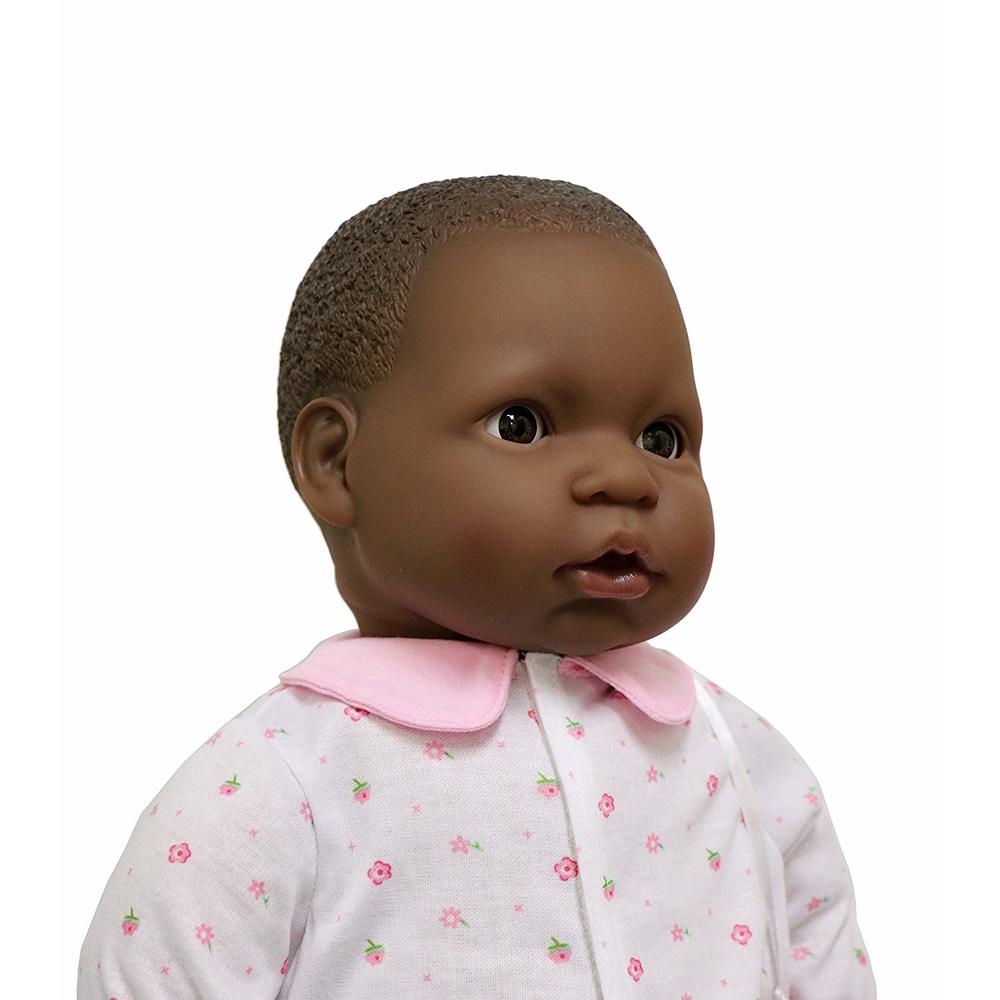 JC Toys La Baby Soft Body African American Baby Doll 20" in Pink baby outfit w/Pacifier