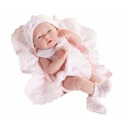 JC Toys La Newborn 15 in. Anatomically Correct Real Girl Baby Doll Pink Outfit