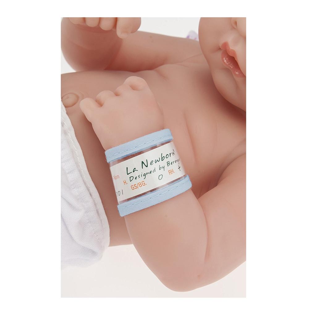 JC Toys La Newborn Real Boy Baby Doll 14" All-Vinyl Blue Deluxe Layette Gift Set
