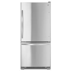 Kenmore 79343 22 Cu Ft Bottom Freezer Single Door Refrigerator Stainless Steel
