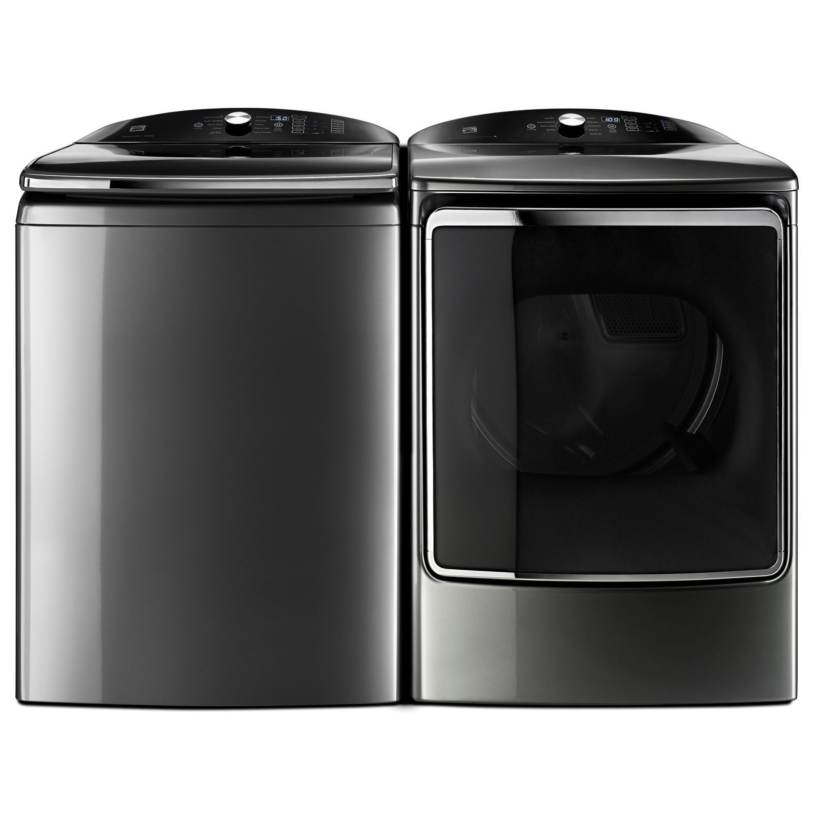 Kenmore Elite Top Load Washer Electric Dryer Bundle Metallic