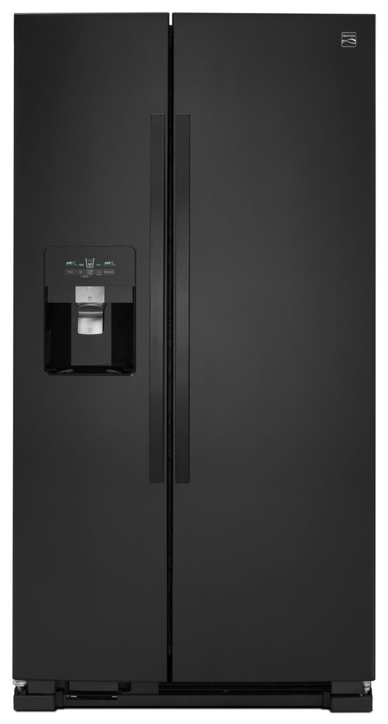 Kenmore 51339 25 Cu Ft Side By Side Refrigerator With Spacesaver Ice System Black