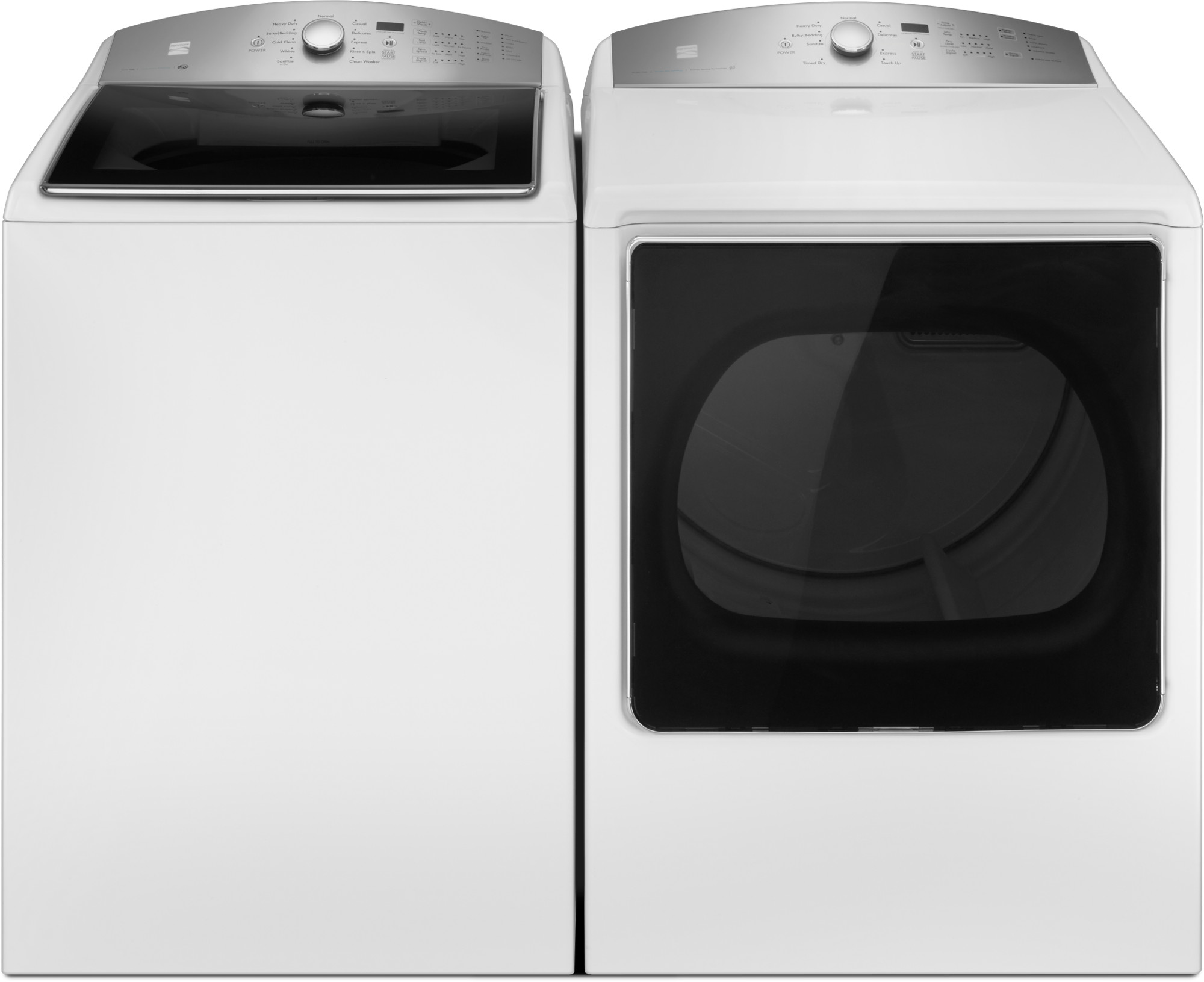 Kenmore Kenmore 28132 5 3 Cu Ft Top Load Washer 69132 8 8 Cu Ft Electric Dryer W Steam Refresh Bundle White Appliances Washer And Dryer Sets Washer And Dryer Bundles