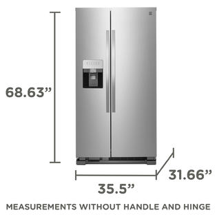 Kenmore 50045 25 cu. ft. Side-by-Side Fingerprint Resistant Refrigerator  with Ice & Water Dispenser - Stainless Steel