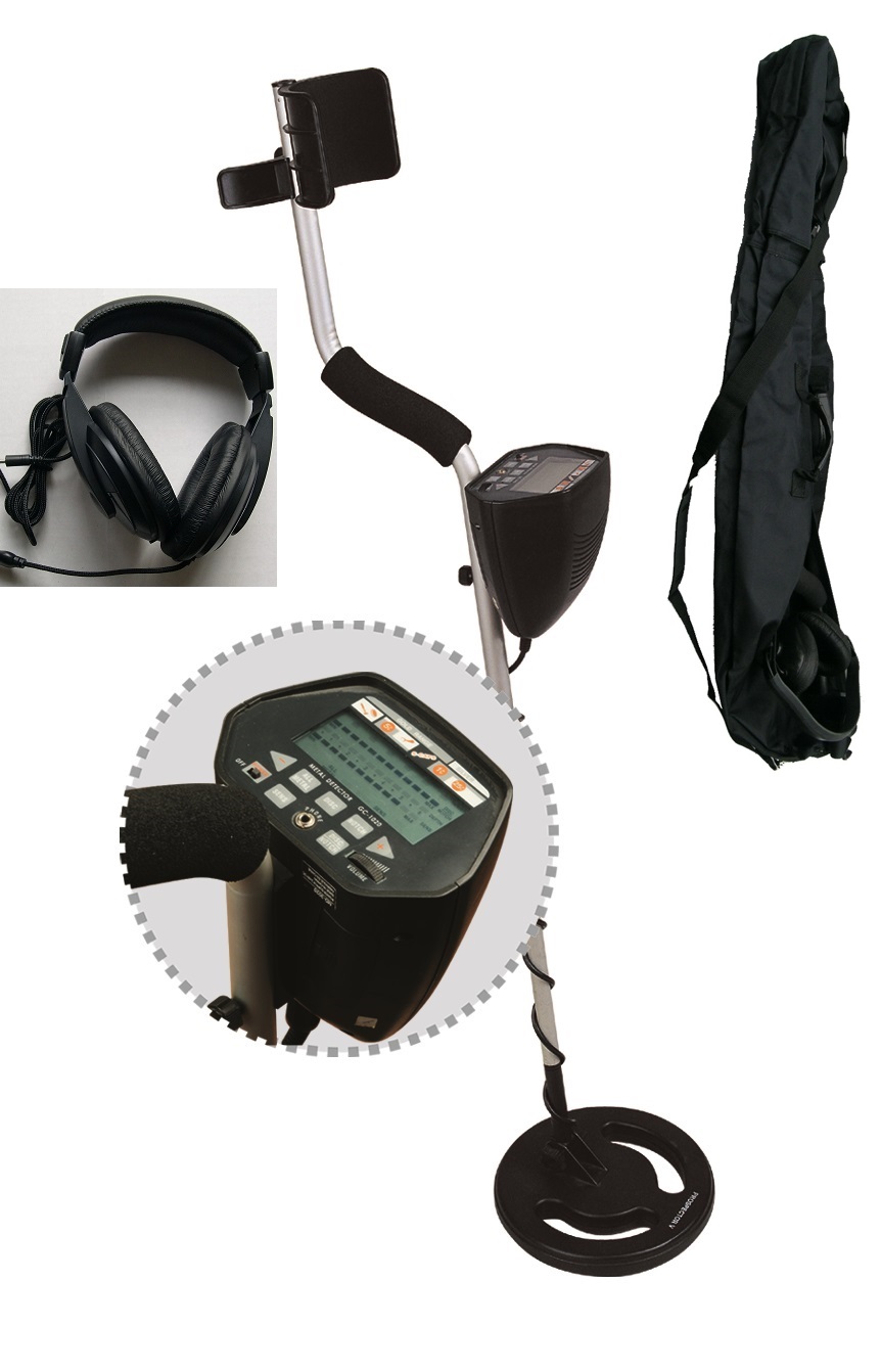American Hawks Gold Silver Metal Detector LCD Display with Carry Bag & Headphone High Performance Treasure Hunting Explorer II, Size: Large, Yellow American Hawks Gold Silver Metal Detector LCD Display with Carry Bag & Headphone High Performance Treasure Hunting Explorer II, Size: Large, Yellow