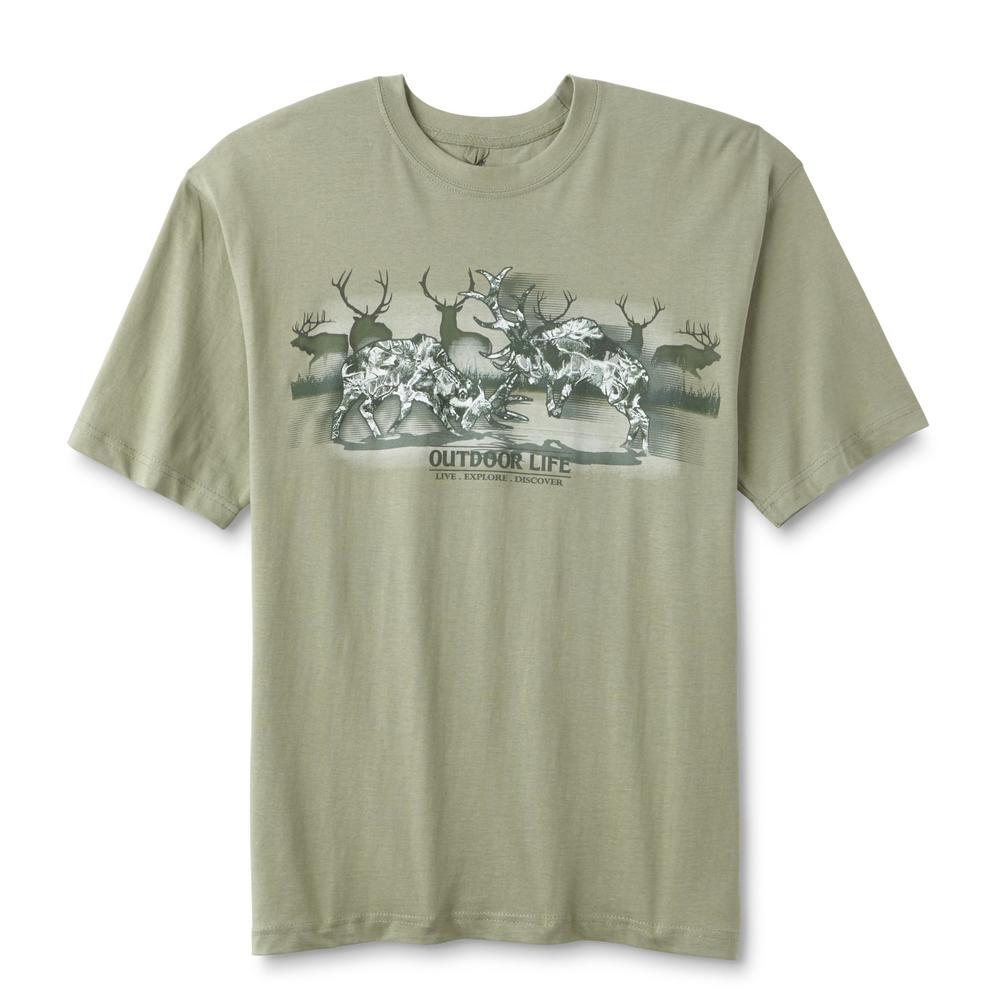 Screen Tee Market Brands Men's Graphic T-Shirt - Camouflage Deer
