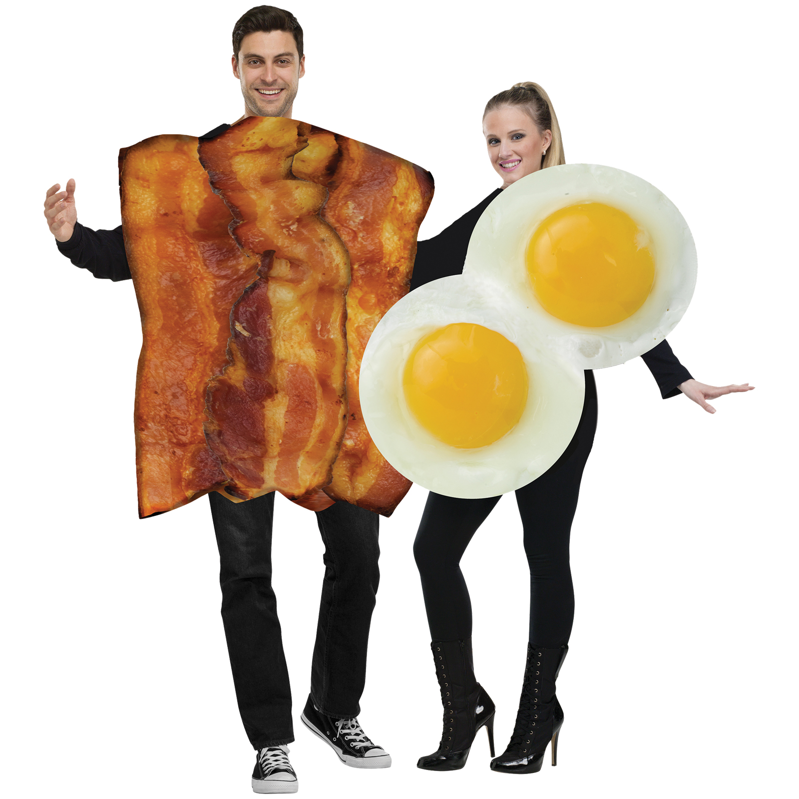 Adult Bacon & Eggs Couples Costume Set Size: One Size Fits Most
