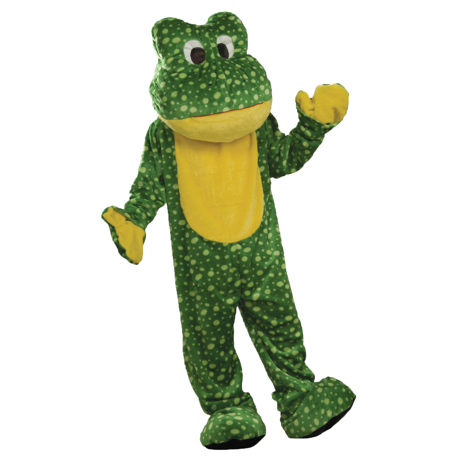 Men&#8217;s Deluxe Plush Frog Mascot Costume Size: One Size Fits Most