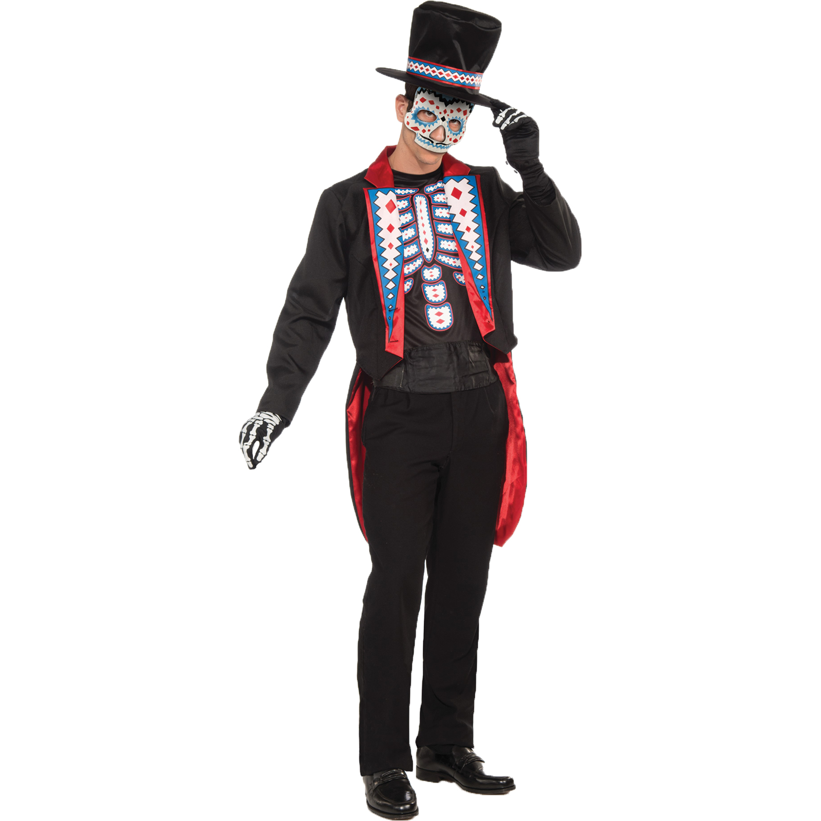 Men&#8217;s Day Of The Dead Costume Size: One Size Fits Most