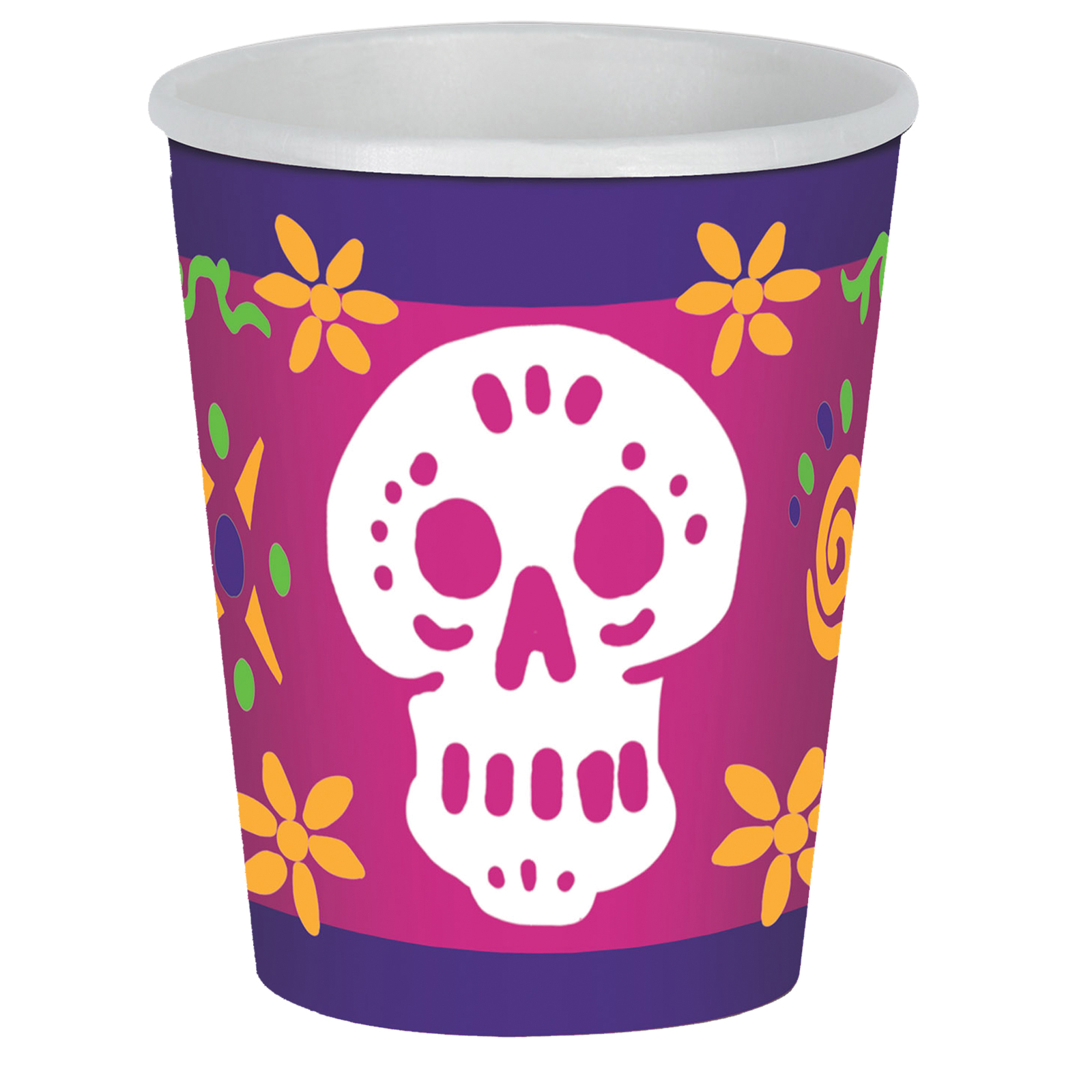 8 ct.  9 Oz. Day of the Dead Beverage Paperboard Cups