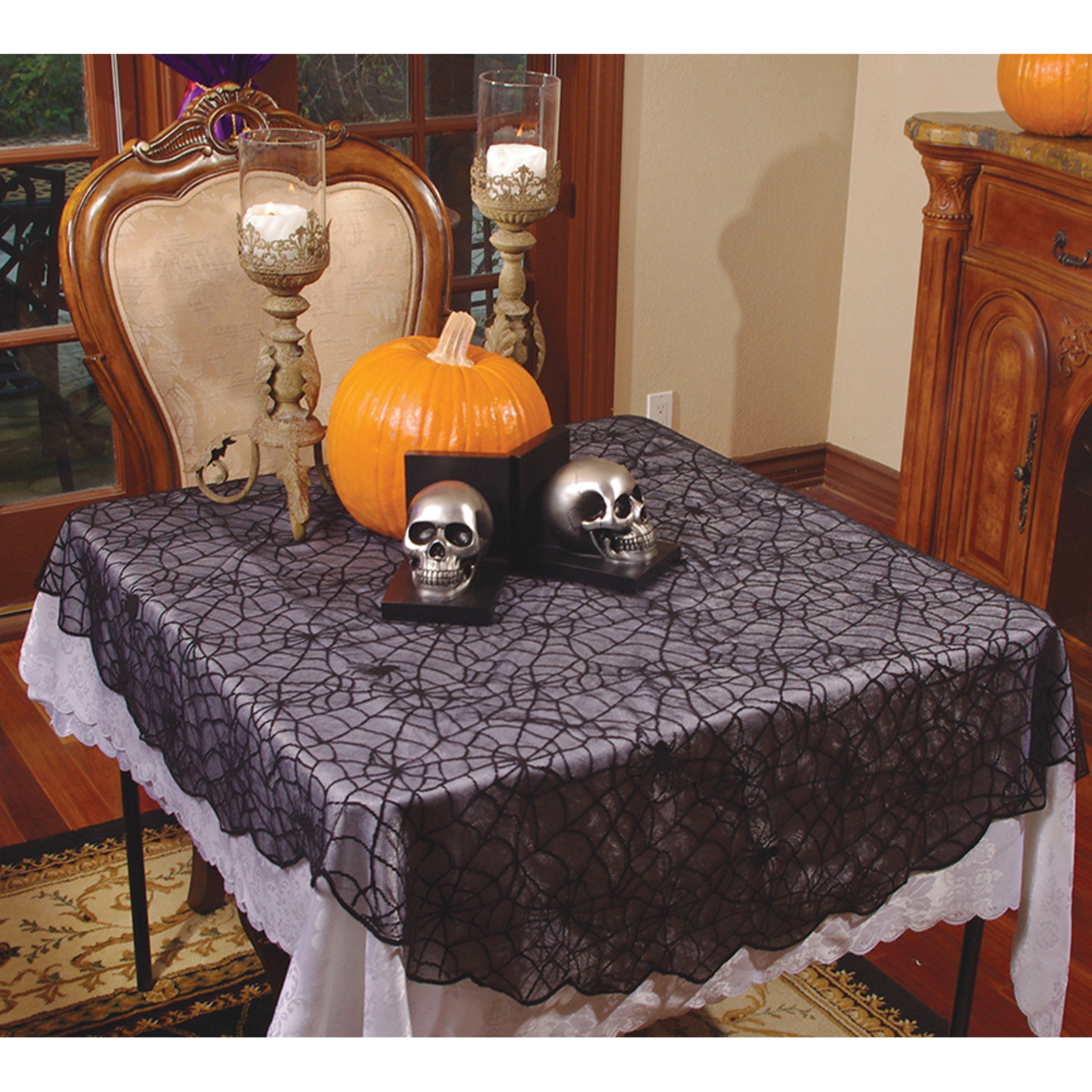 Halloween round tablecloth clearance