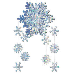 The Beistle Company 3-D Snowflake Mobile (Pack of 12)