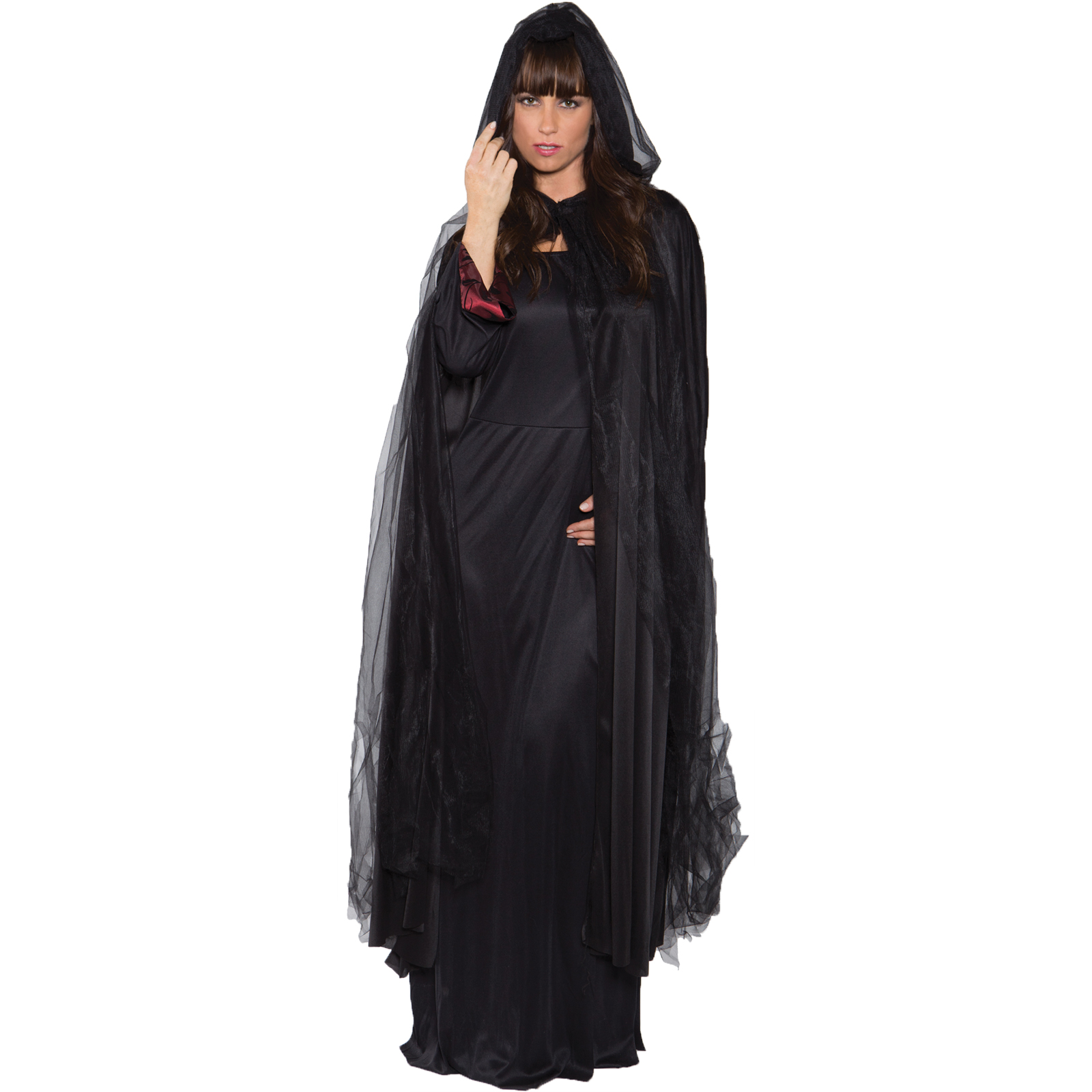 Ghost Cape Full Black Adult Costume Accessory, Size: One size Ghost Cape Full Black Adult Costume Accessory, Size: One size
