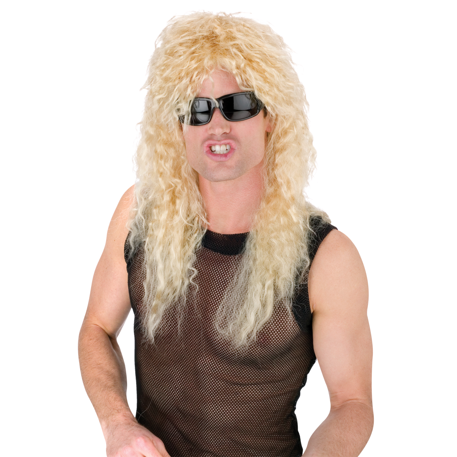 Headbanger Wig Blonde Costume Accessory