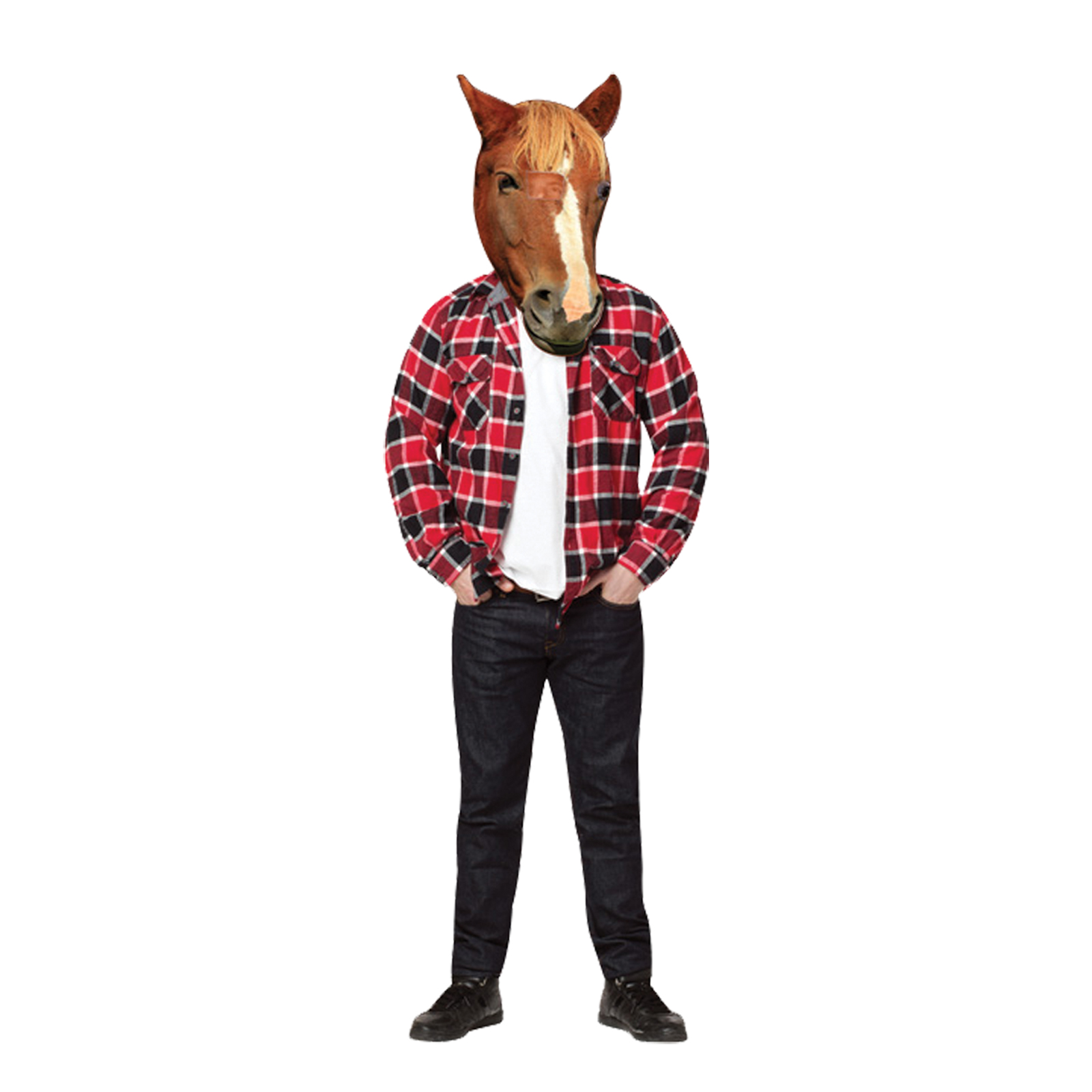 Horse Head Photo Real Costume Accessory, Size: One size Horse Head Photo Real Costume Accessory, Size: One size