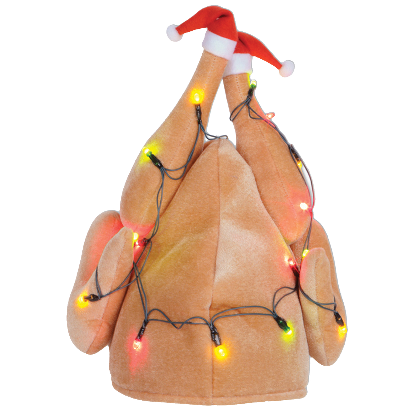 Christmas Turkey Hat Light Up Costume Accessory, Size: One size Christmas Turkey Hat Light Up Costume Accessory, Size: One size
