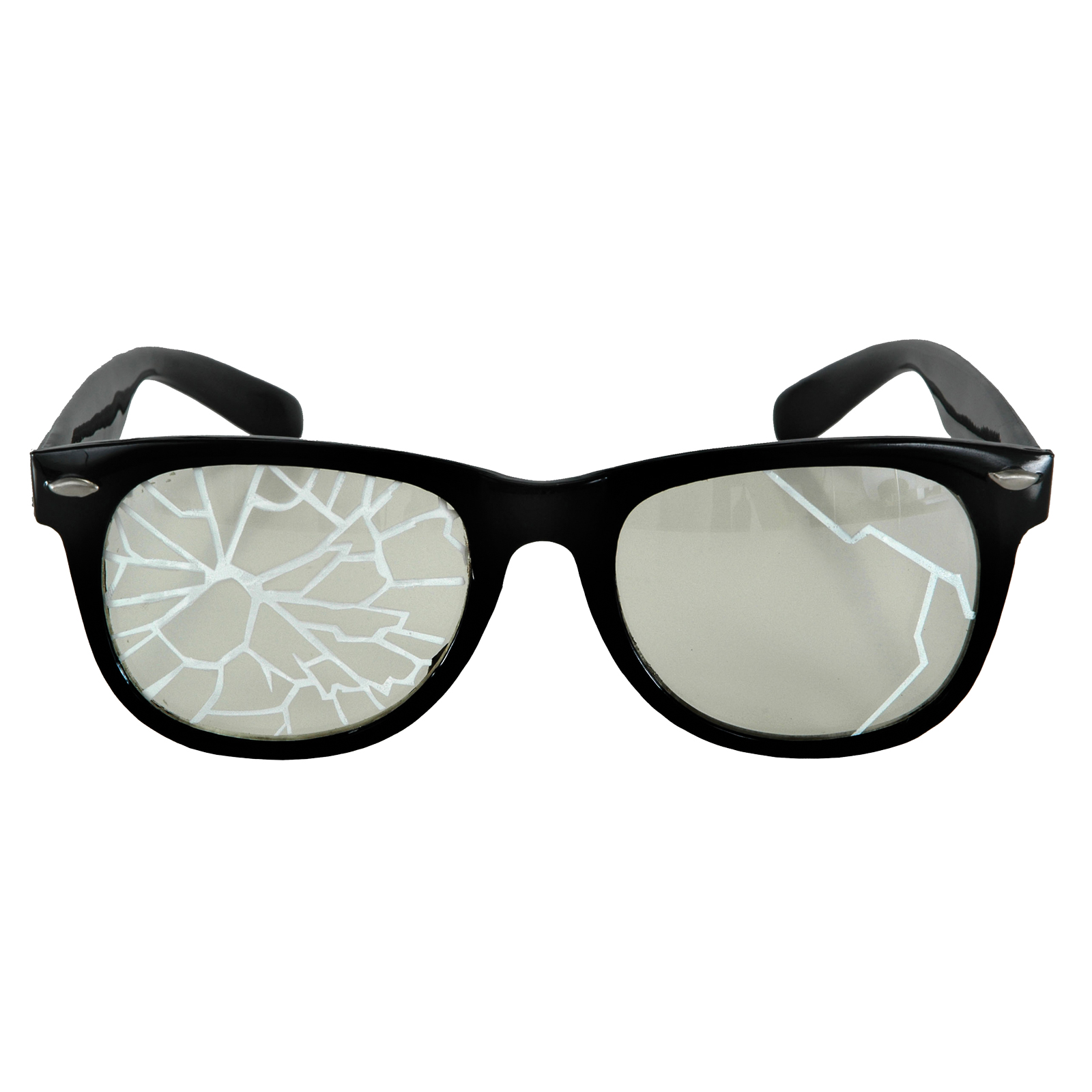 Glasses Broken Black Costume Accessory