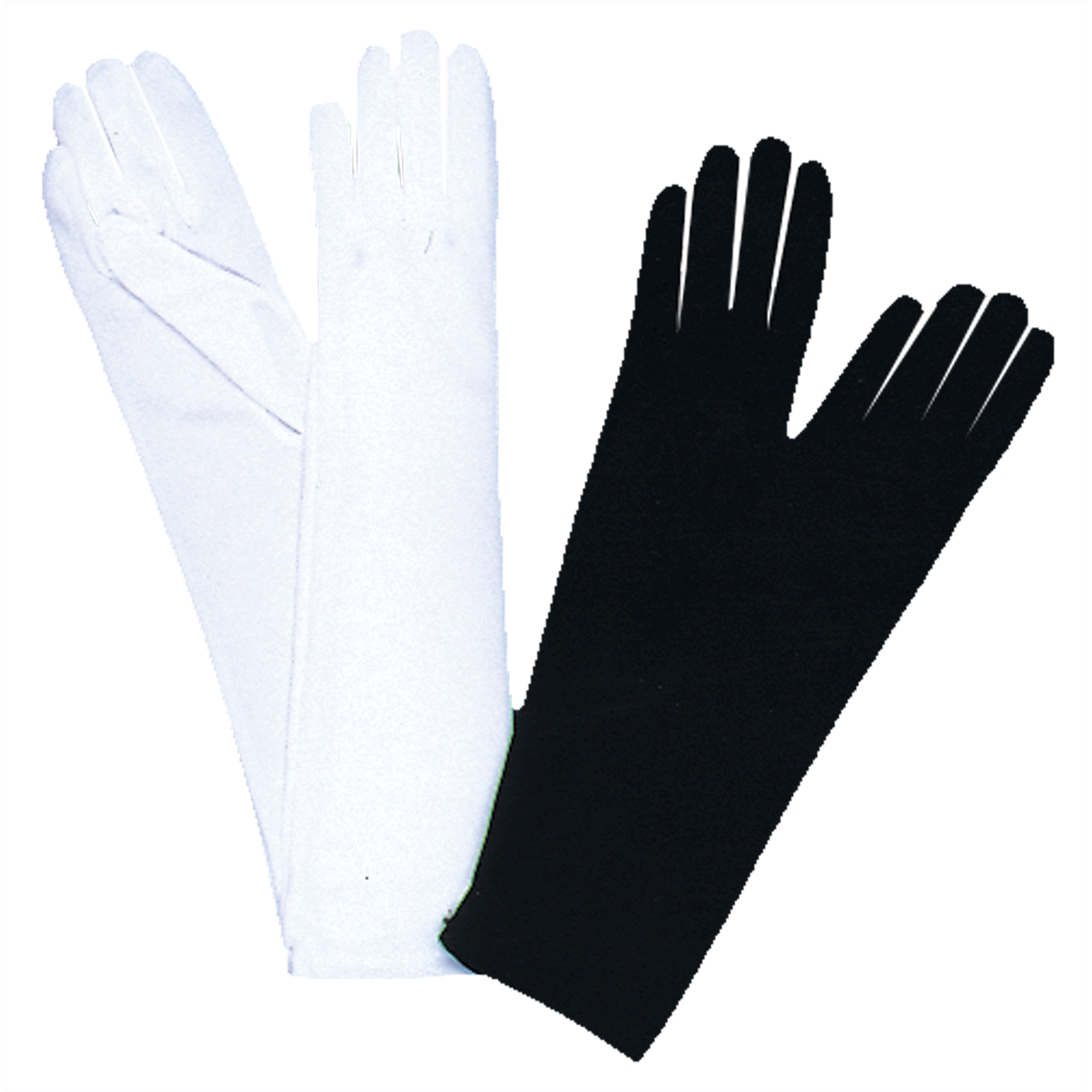 Gloves Elbow Length White One Size Costume Accessory
