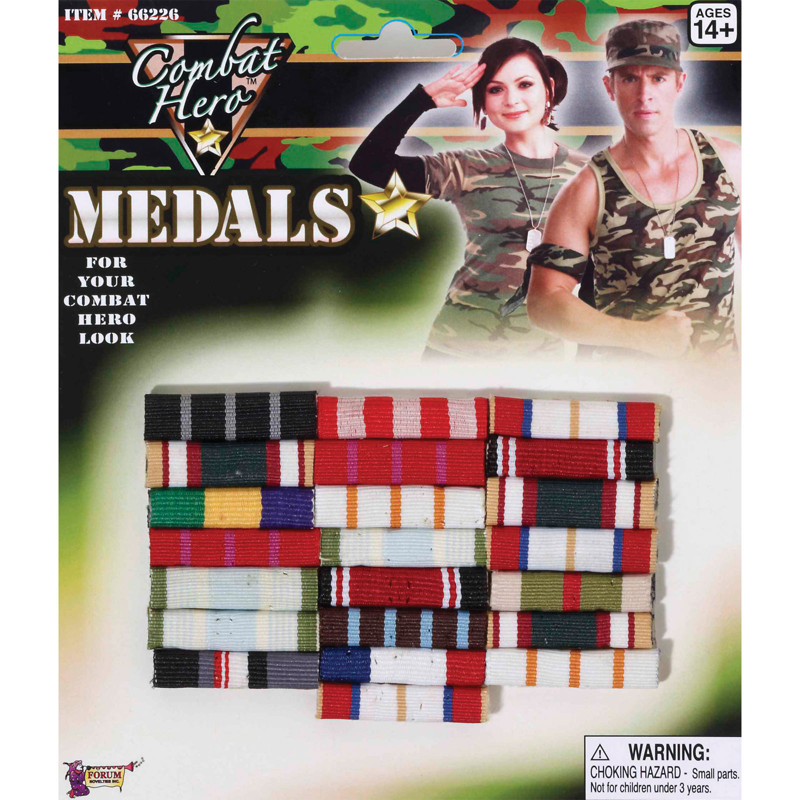 Combat Hero Medals Bars Costume Accessory