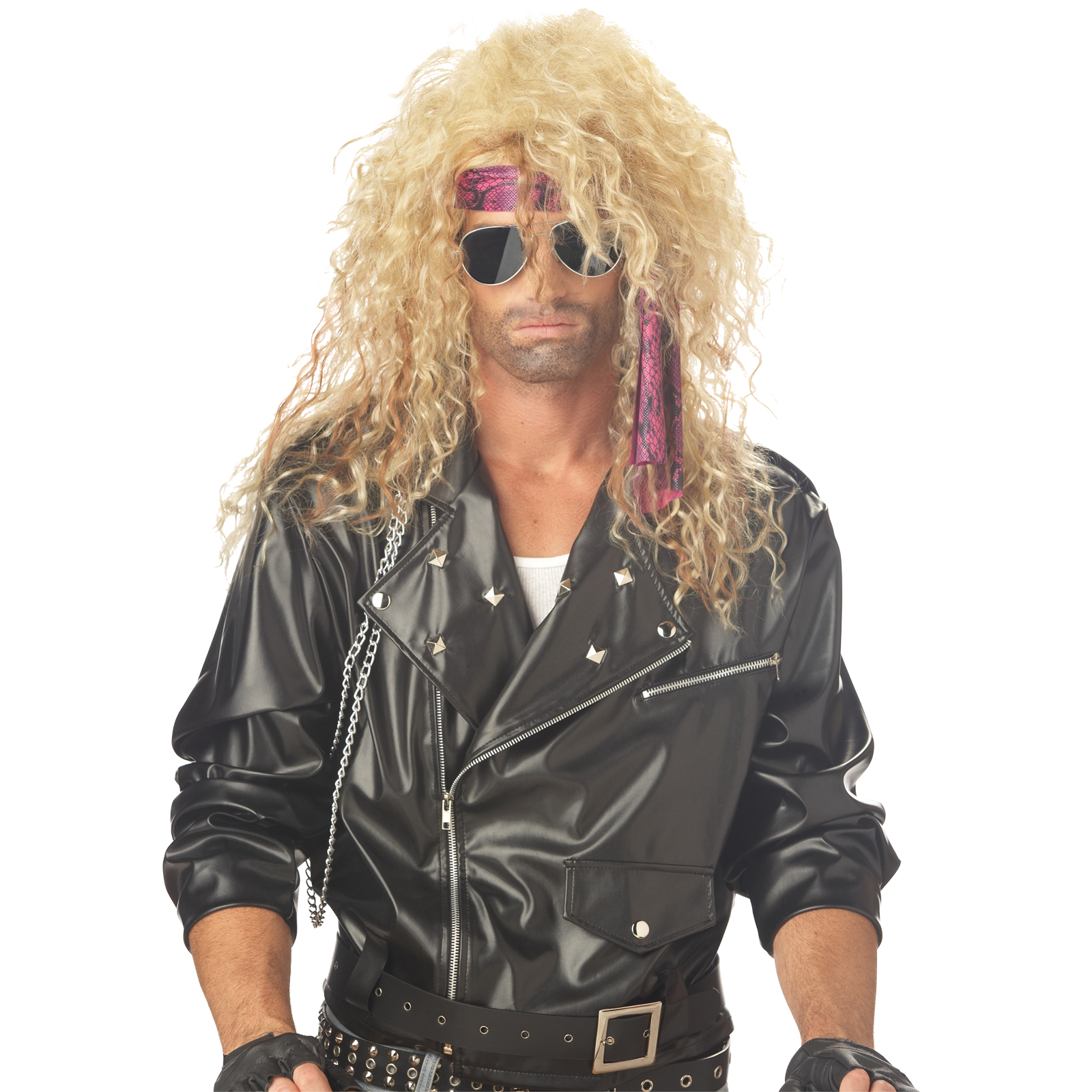 Heavy Metal Rocker Blonde Wig Costume Accessory