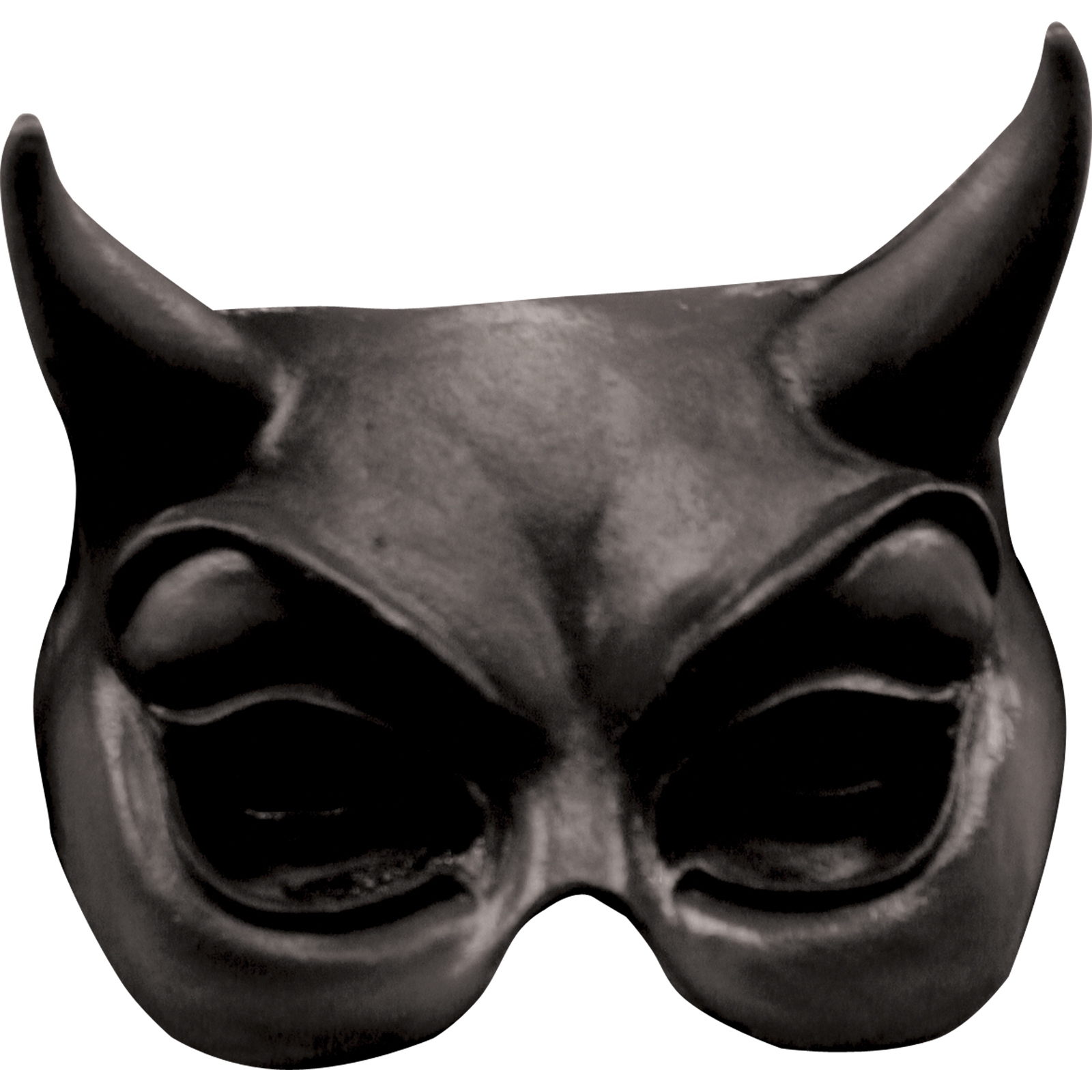 Devil Black Latex Half Mask Costume Accessory