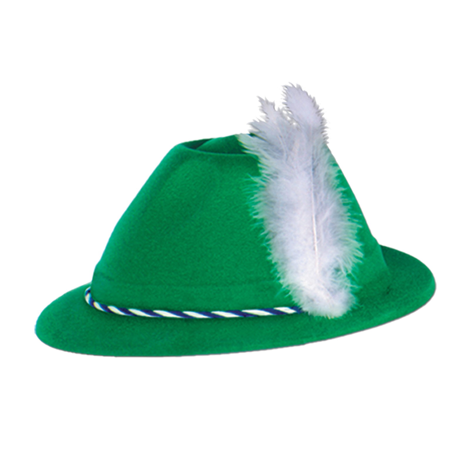Green Velour Tyrolean 6 Hats Costume Accessory