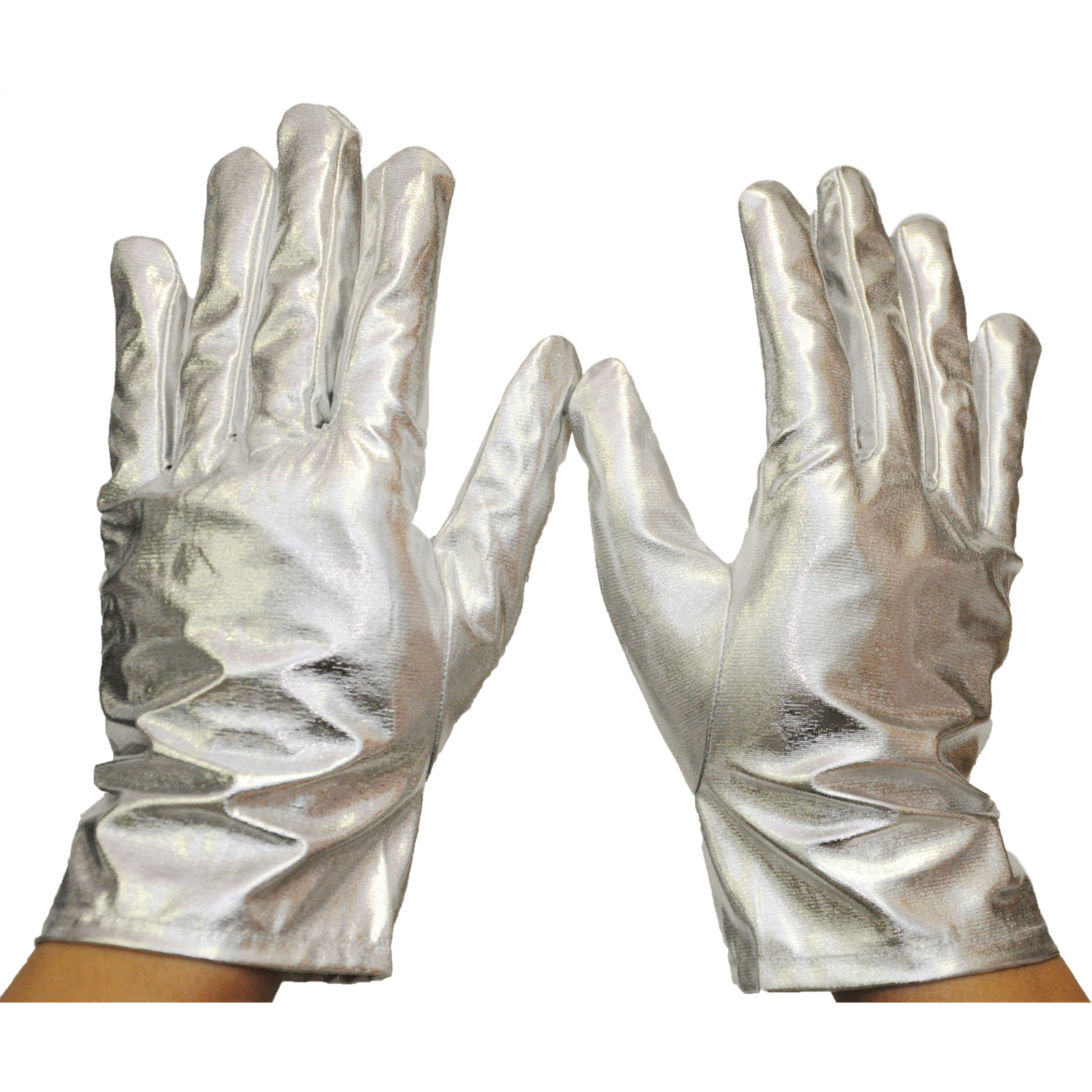 Gloves Reg Metallic Silver Costume Accessory