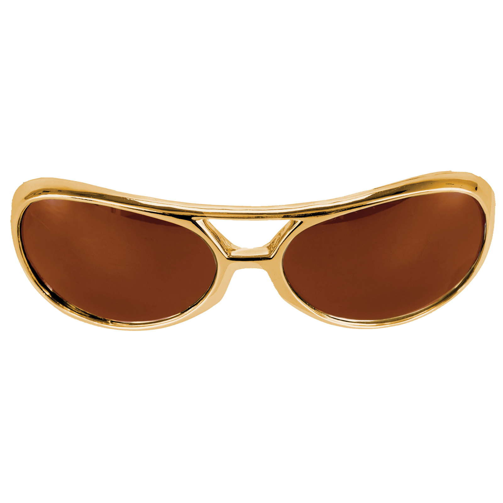Glasses Rock&Roller Gold Brown Costume Accessory