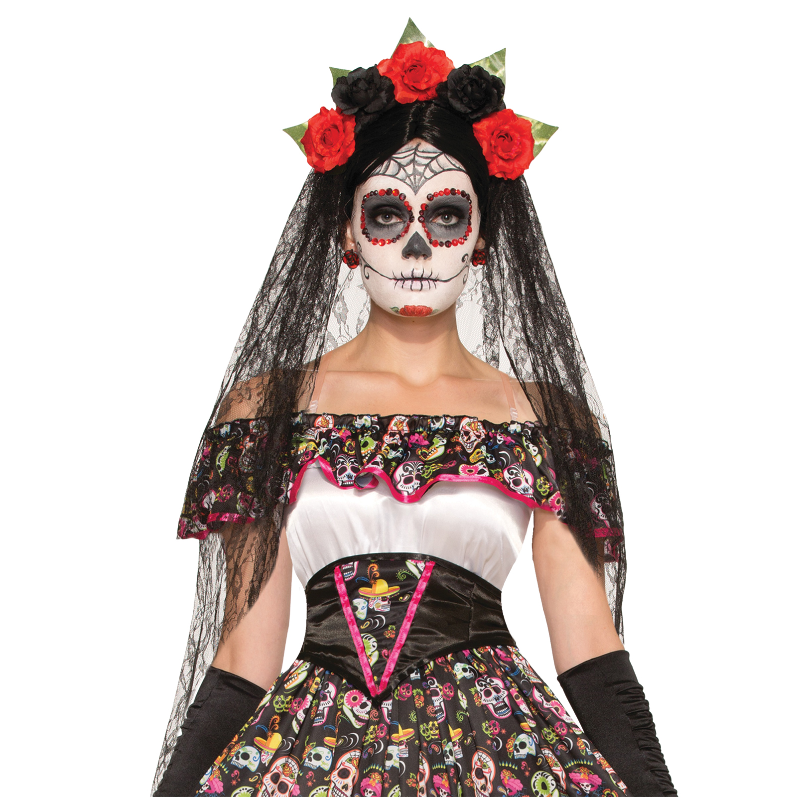 Day Of Dead Veil Costume Accessory