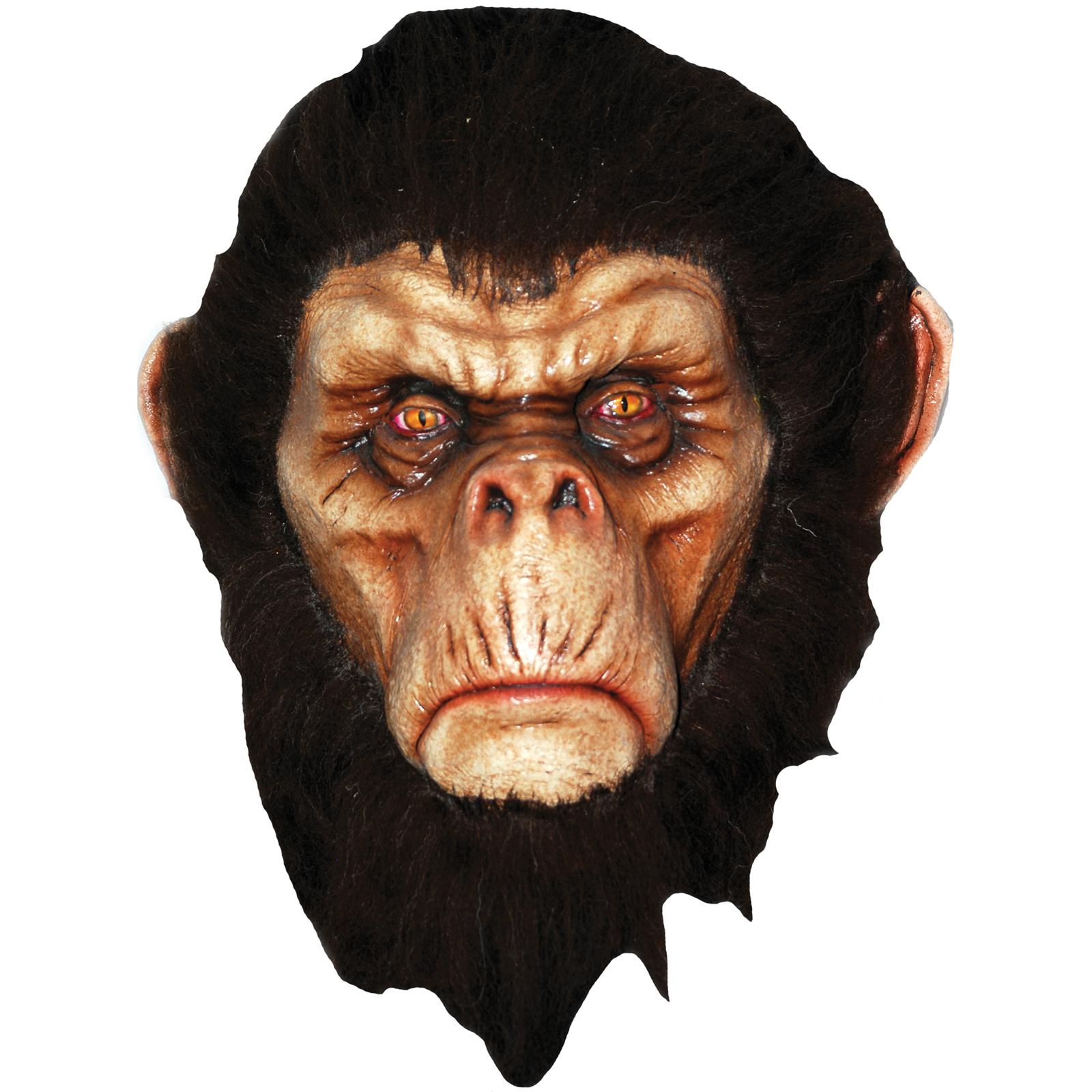 Bad Brown Chimp Latex Mask Costume Accessory