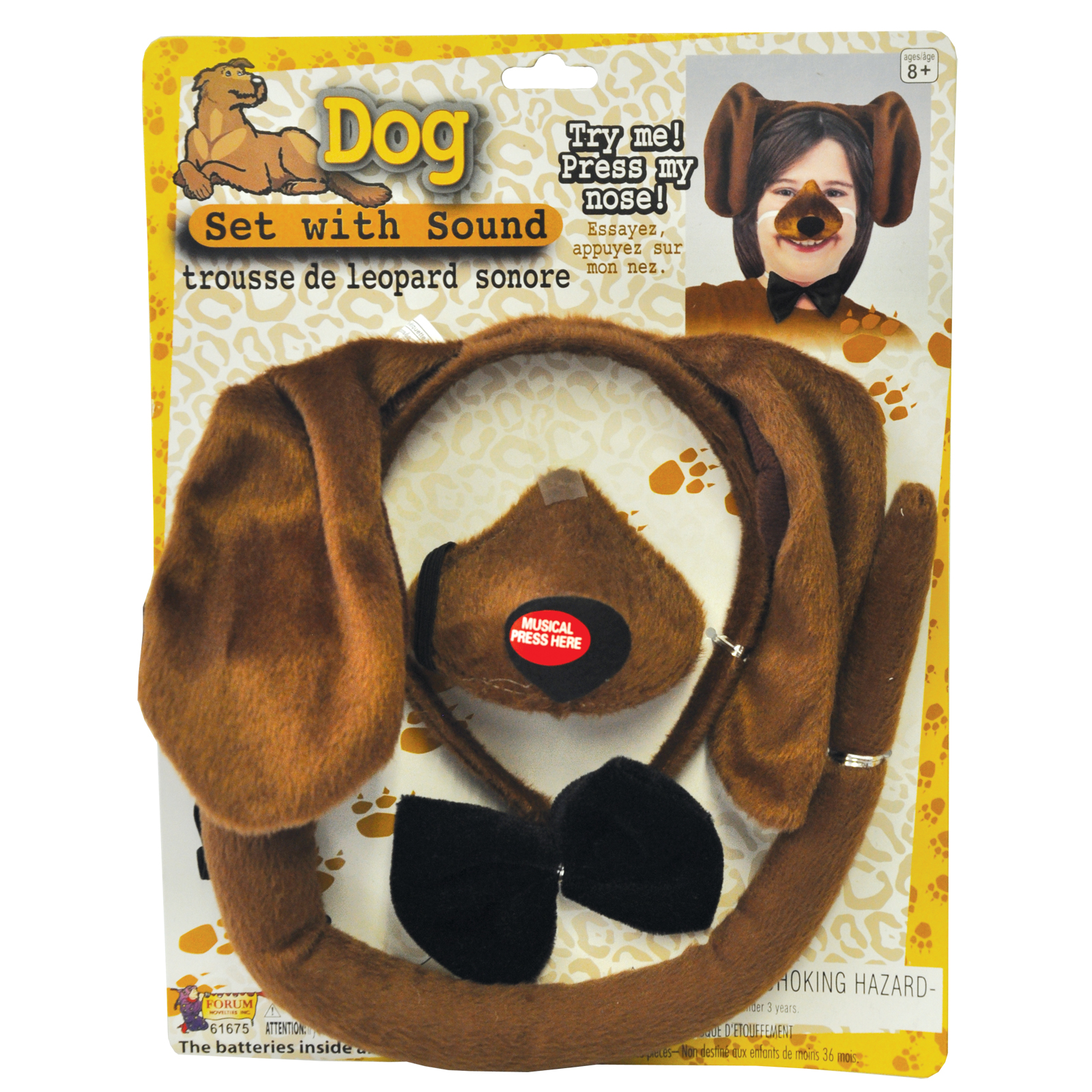 Dog Set with Sound Costume Accessory