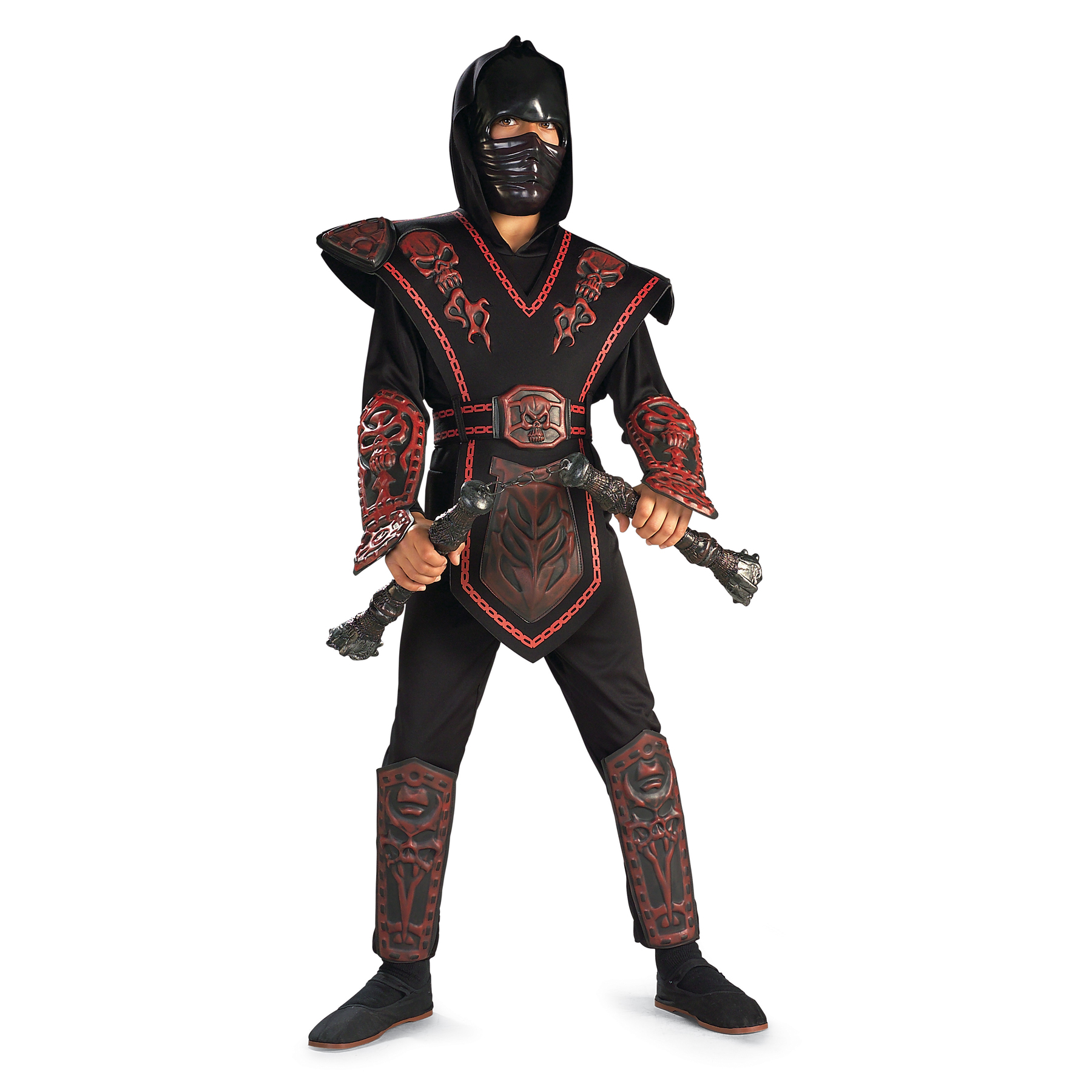 Boys Red Skull Warrior Ninja Halloween Costume