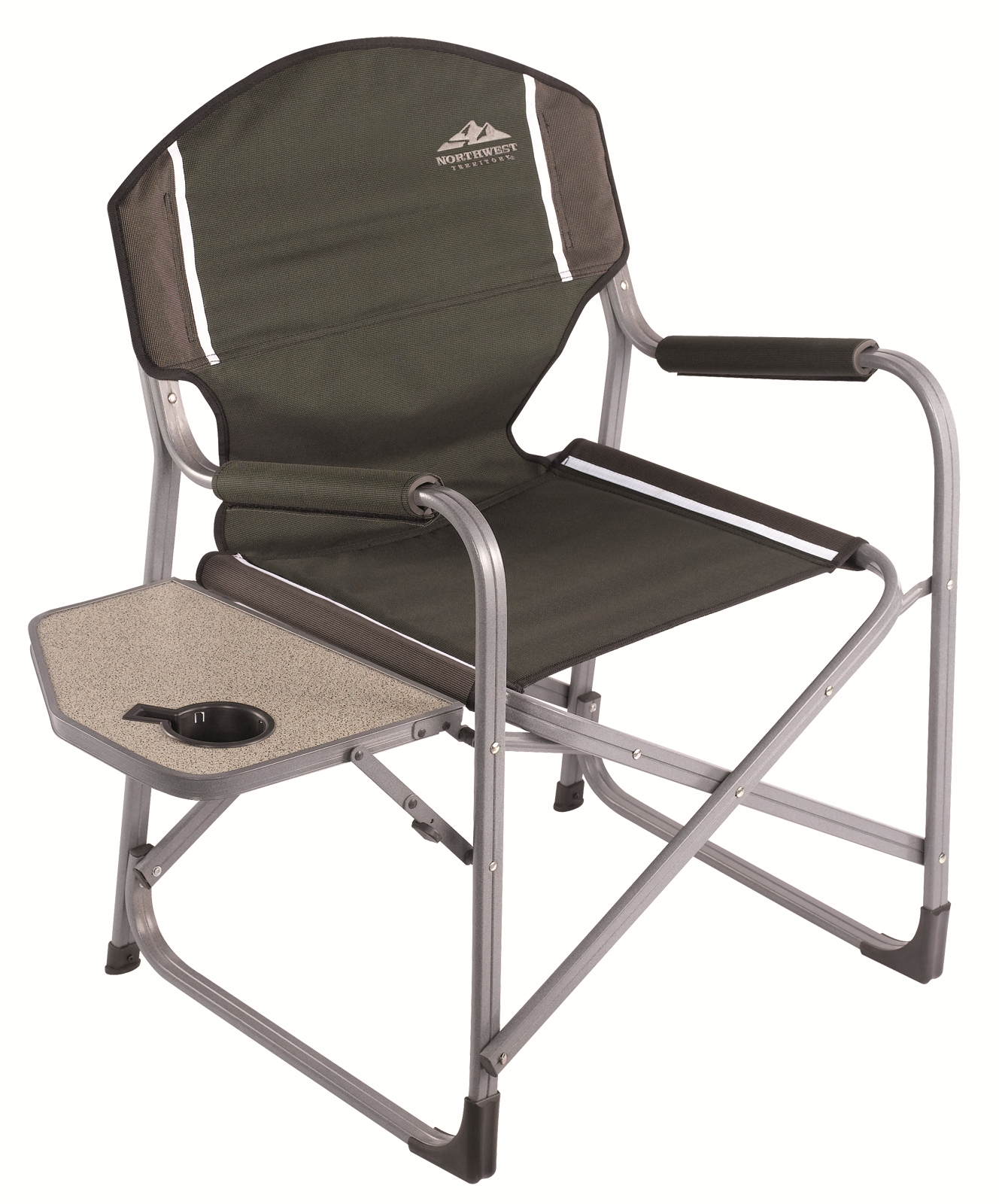 folding outdoor chair with side table
