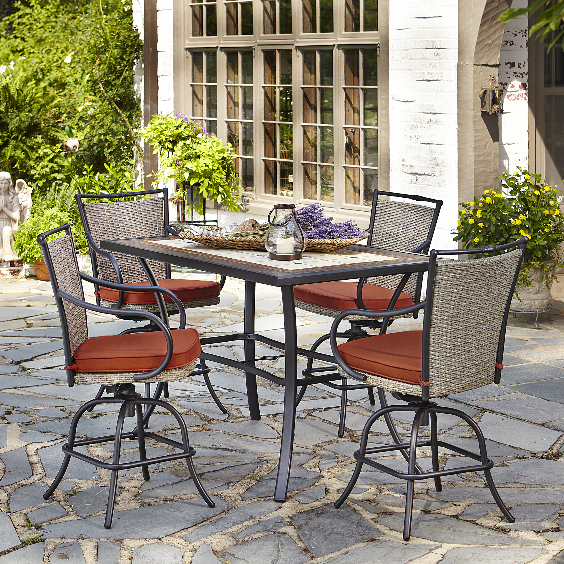 Mason Green 5075 5pc Hillsboro 5 Piece High Dining Set With Motion High Dining Chairs In Red American Freight Sears Outlet