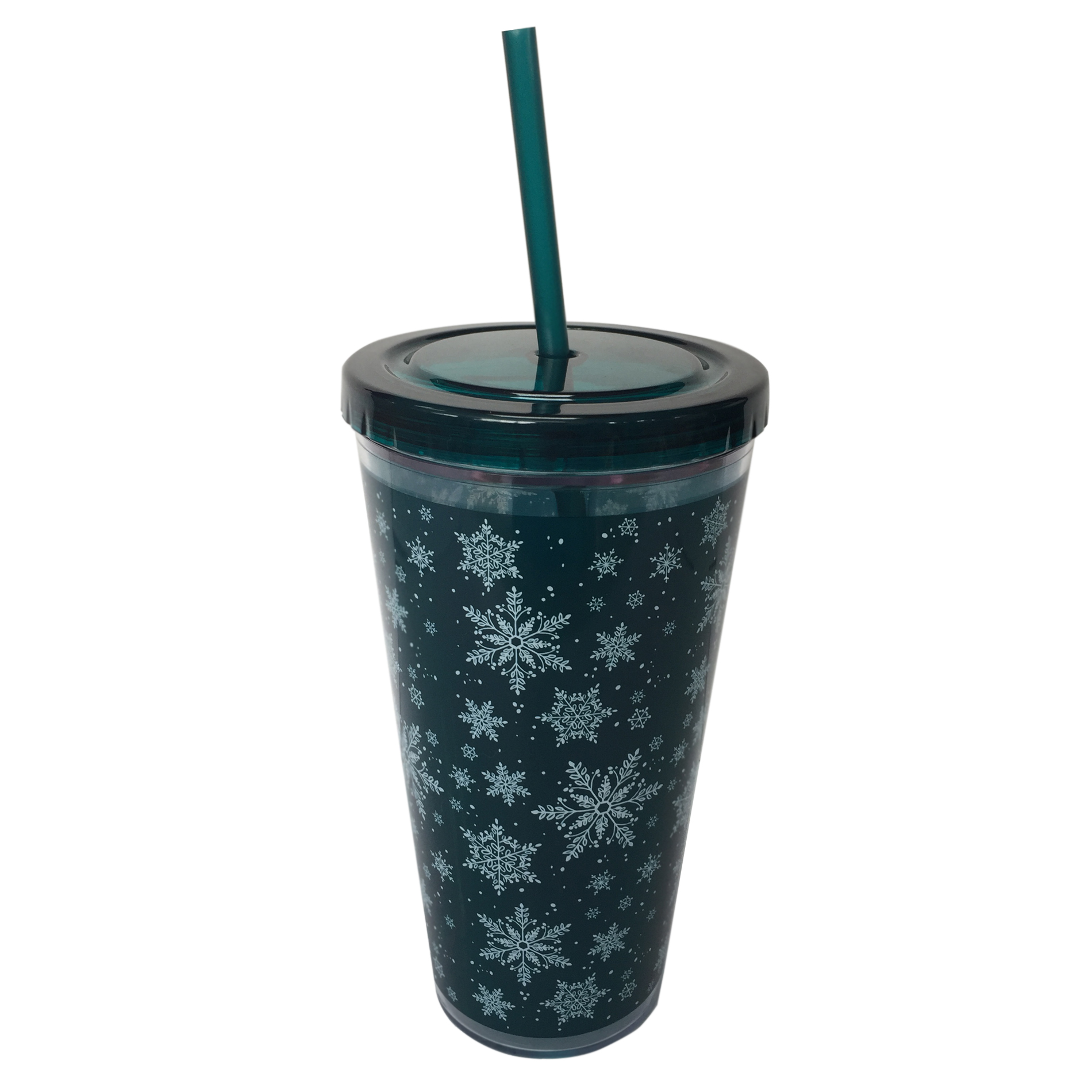 Trimming Traditions 22oz. Tumbler with Straw - Snowflake