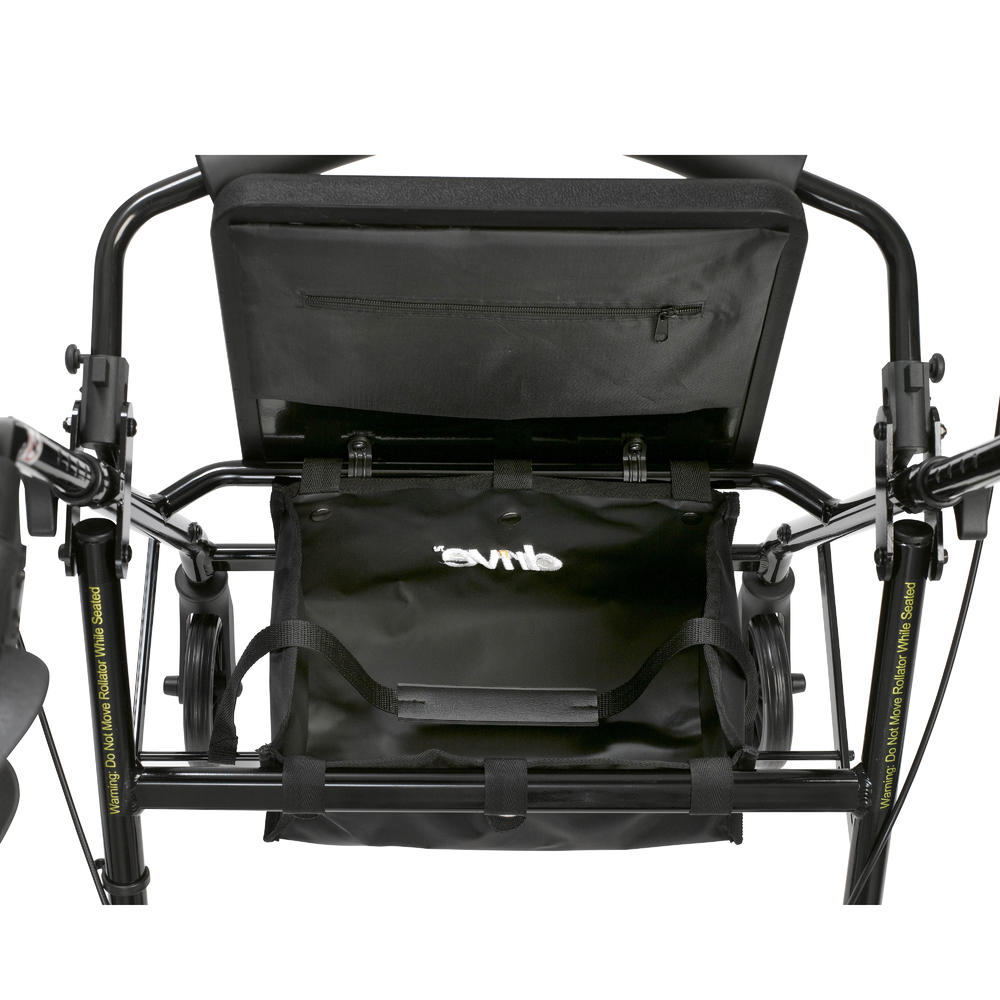 Drive Medical Rollator Walker with Fold Up and Removable Back Support and Padded Seat