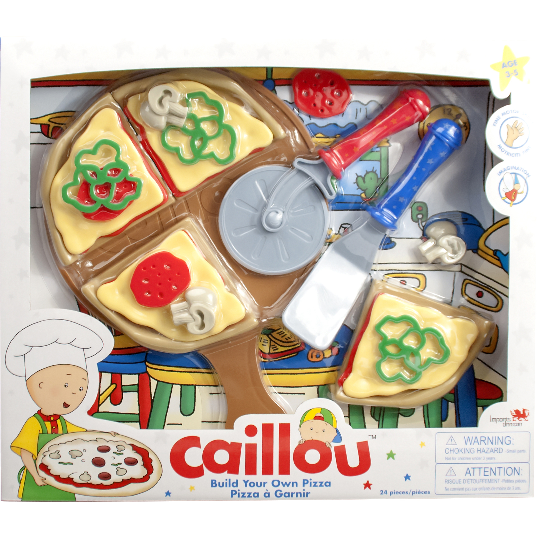 Caillou ID02860 Build Your Own Pizza Set   Toys & Games   Pretend Play
